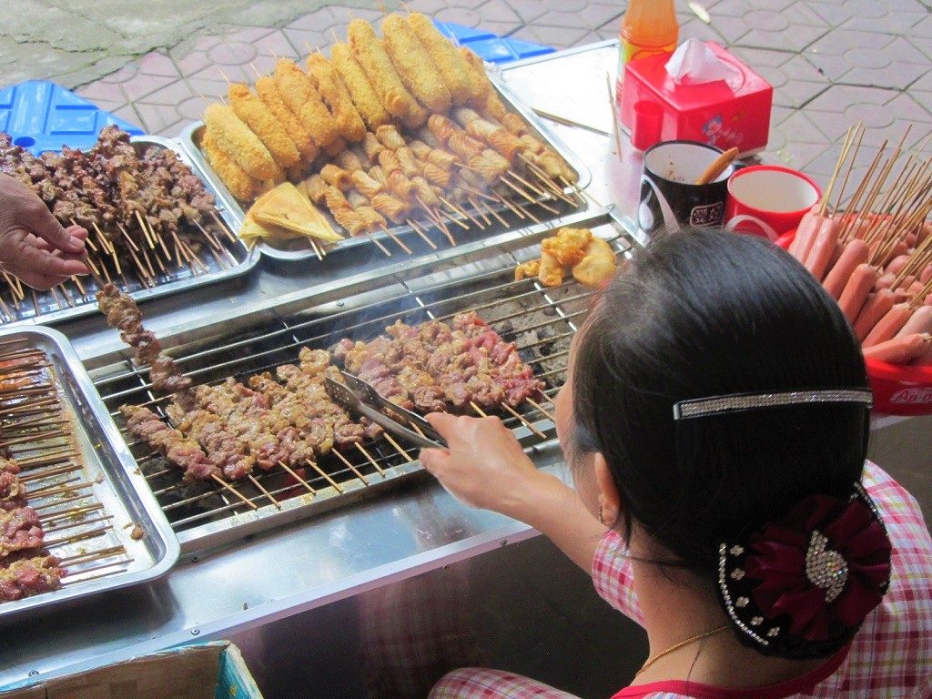 Street food in Lao Cai city, northern Vietnam