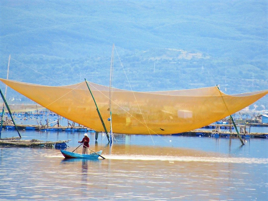 Fishing nets, Song Cau, Phu Yen Province, Vietnam