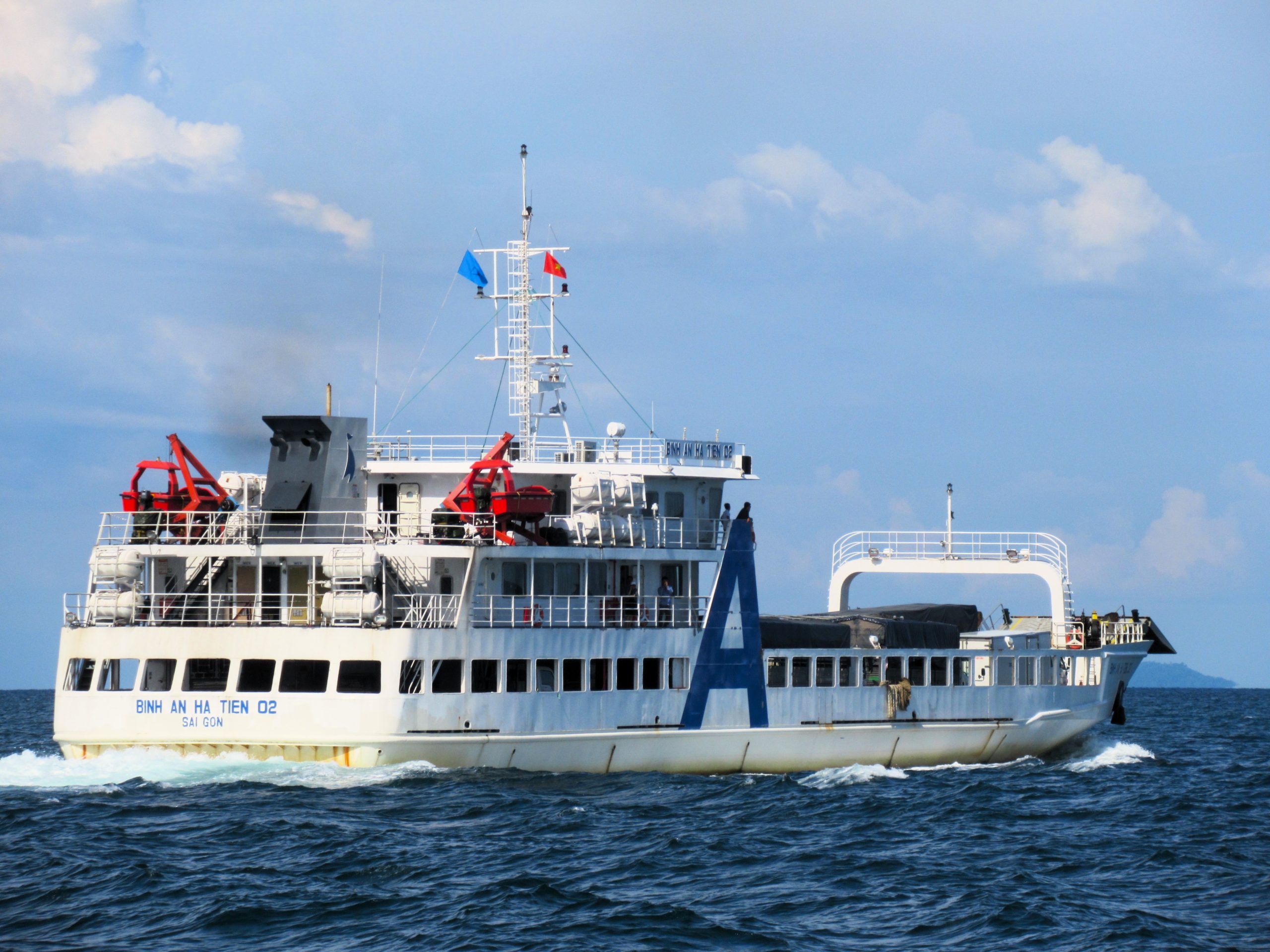 Phu Quoc Island by Boat, Passengers, Motorbikes and Cars