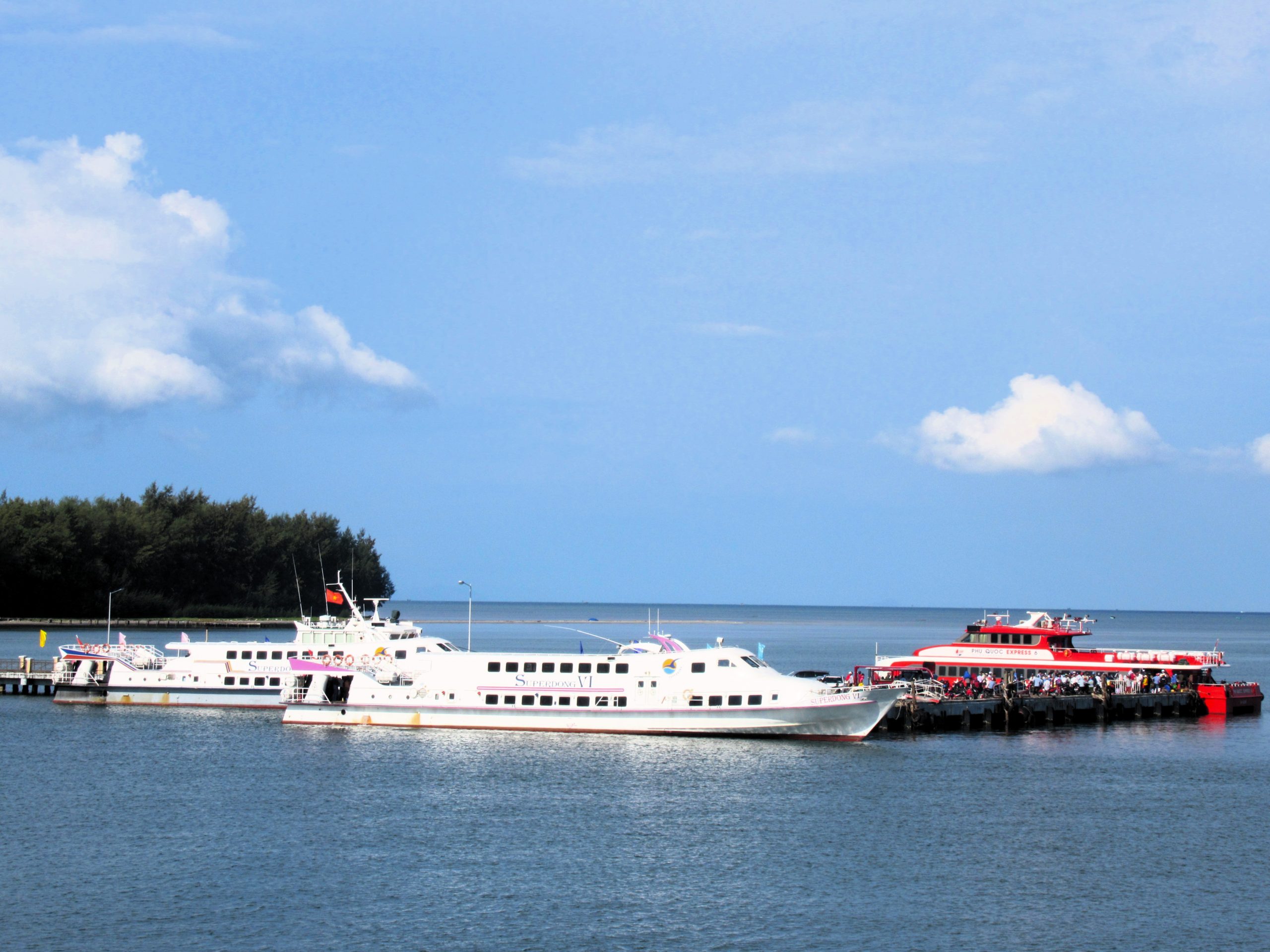 Phu Quoc Island by Boat, Passengers, Motorbikes and Cars