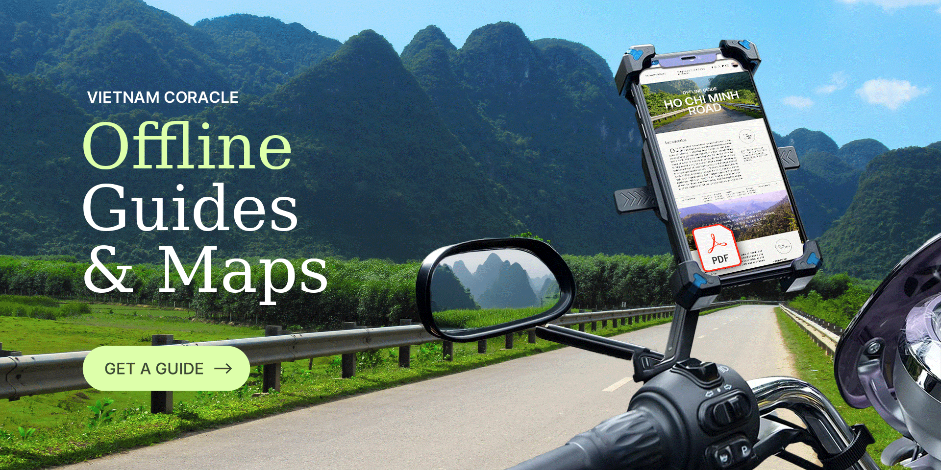 Advertisement banner for Offline Motrobike Guides and Maps