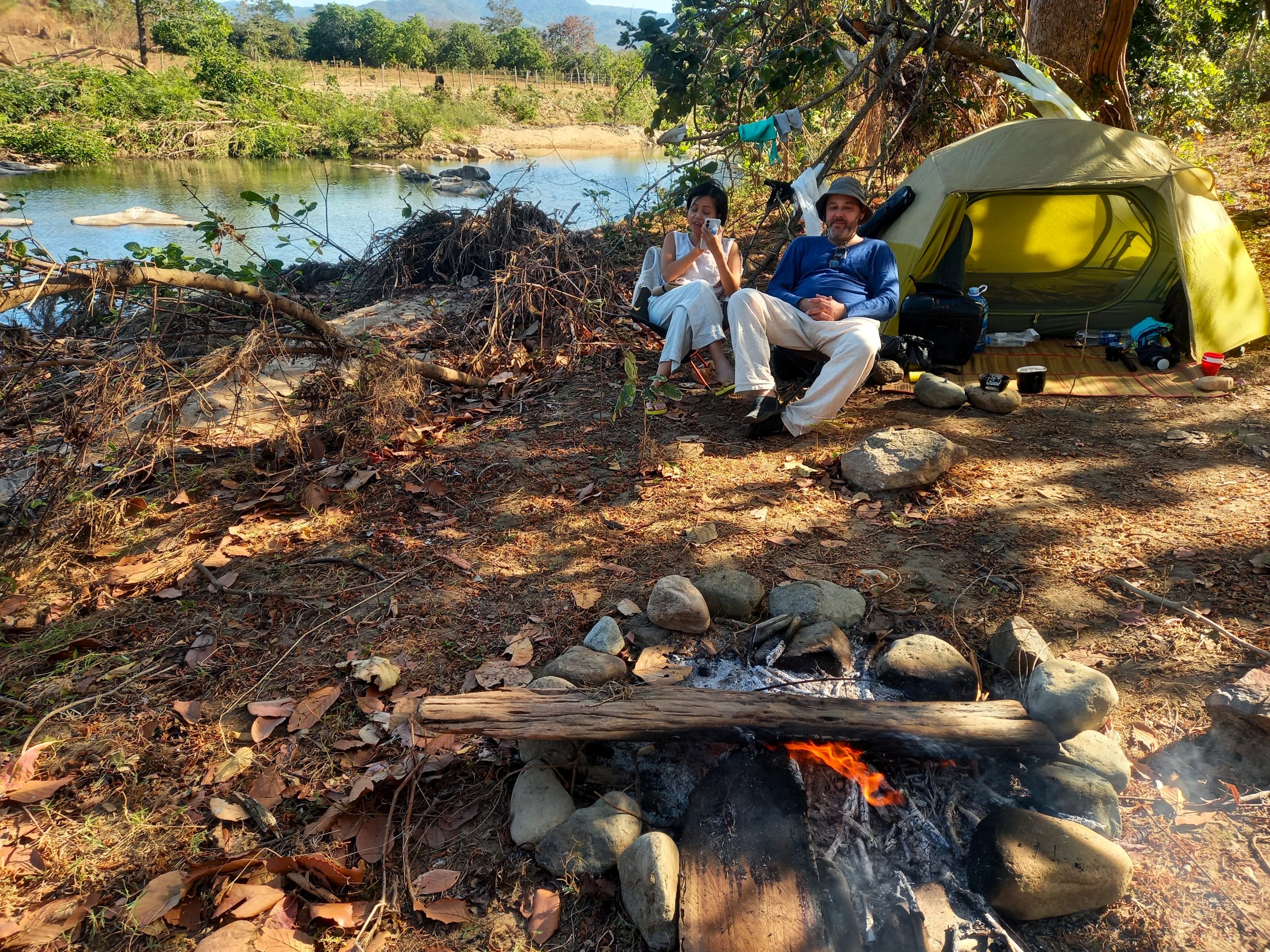 Wild Camping on Lòng Sông River, Vietnam
